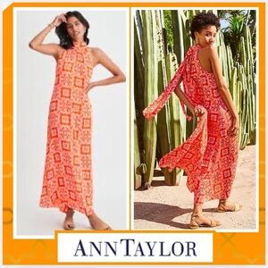 Ann Taylor,Tiled Halter Maxi Dress, Vibrant, Amazing Dress, Halter Style,Size XS